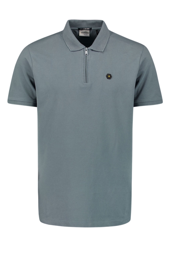 POLO MET KORTE MOUWEN 28380422 137 WASHED BLUE